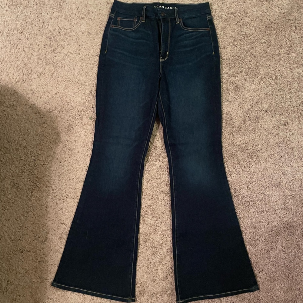 American Eagle curvy super high rise flare. Size 6.